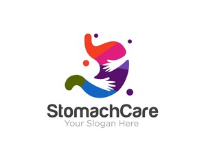 Obraz premium stomach care logo designs for medical and health care