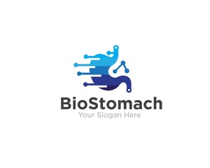 stomach tech logo designs for medical service and technology of health