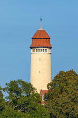 Fototapeta na wymiar Historic water tower at Nysted, Lolland, Denmark