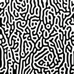 Turing Pattern Seamless Black Background