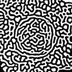 Turing Pattern Seamless Black Background