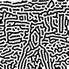 Turing Pattern Seamless Black Background
