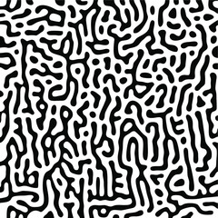 Turing Pattern Seamless Black Background