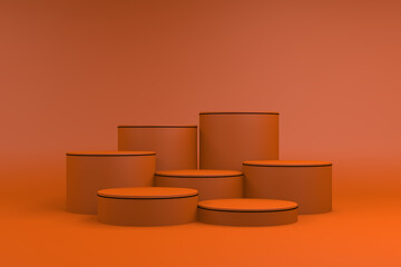 Abstract Podium, Rock Stone Platform Minimal Product Presentatiton, 3D Render