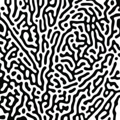 Turing Pattern Seamless Black Background
