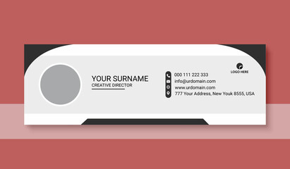 Email signature vector templates, Trendy email signature, Modern Professional awesome unique Corporate custom beautiful personal Office Email signature design template set with the layout