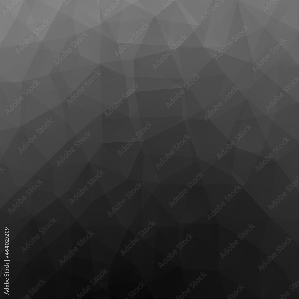 Wall mural abstract black monochrome polygonal background. - Wall murals