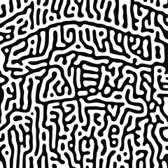 Turing Pattern Seamless Black Background