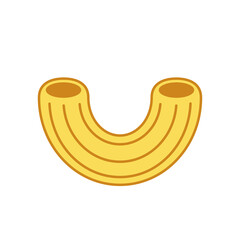 Macaroni vector. Macaroni noodle. Macaroni symbol vector.