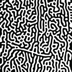 Turing Pattern Seamless Black Background