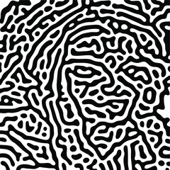 Turing Pattern Seamless Black Background