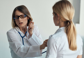 nurse stethoscope healing procedures treatment isolated background