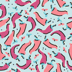 Trendy colorful seamless pattern with peppers. Vector illustration, background, wrapping paper