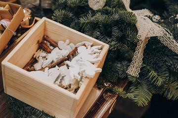 Master class on creating a Christmas wreath.