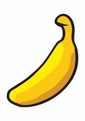 banana isolated on white,