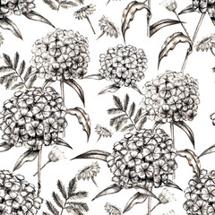 seamless pattern of flowers graphics