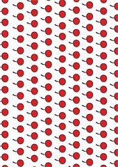 background with repetition of red cerzas, red fruits forming a pattern