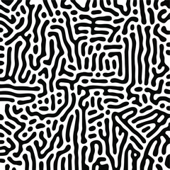 Turing Pattern Seamless Black Background