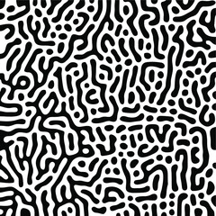 Turing Pattern Seamless Black Background