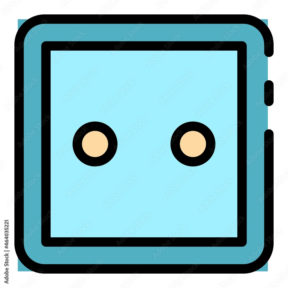Aufkleber classic socket icon. outline classic socket vector icon color flat isolated