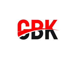 GBK Letter Initial Logo Design Vector Illustration
