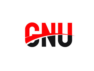 GNU Letter Initial Logo Design Vector Illustration