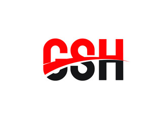 GSH Letter Initial Logo Design Vector Illustration