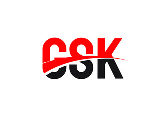 GSK Letter Initial Logo Design Vector Illustration