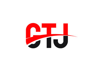 GTJ Letter Initial Logo Design Vector Illustration