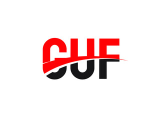 GUF Letter Initial Logo Design Vector Illustration