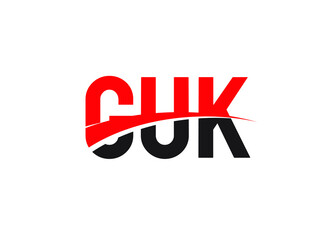 GUK Letter Initial Logo Design Vector Illustration