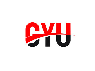 GYU Letter Initial Logo Design Vector Illustration