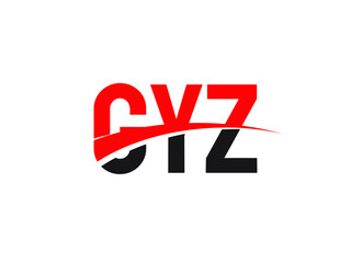 GYZ Letter Initial Logo Design Vector Illustration
