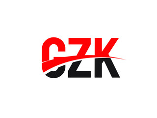 GZK Letter Initial Logo Design Vector Illustration