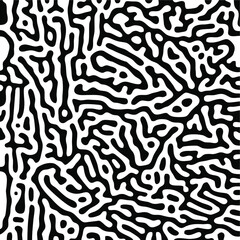 Turing Pattern Seamless Black Background
