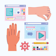 seven design studio icons