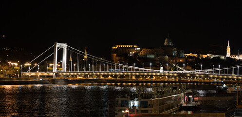 Fototapeta na wymiar Budapest and the Danube by Night, Hungary