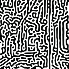 Turing Pattern Seamless Black Background
