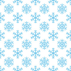 Seamless winter background of snowflakes arranged in regular rows. Winter fairy tale, Christmas symbol.