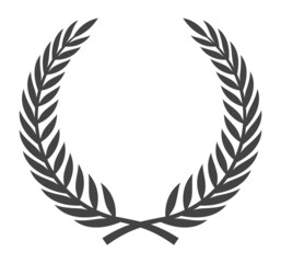 Laurel wreath. Laureles element victory sign image