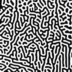 Turing Pattern Seamless Black Background
