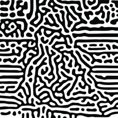 Turing Pattern Seamless Black Background
