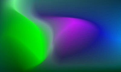 abstract light green and purple leak rainbow distortion swirl overlay shine pattern with heavy grain effect texture.