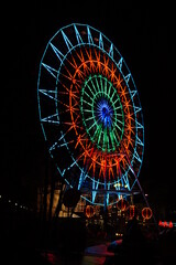 Ferris wheel in night