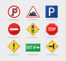 traffic road nine signals