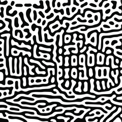 Turing Pattern Seamless Black Background