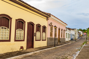 Detalhes da charmosa cidade de Goiás (Goiás Velho). Uma pequena cidade turística, toda em arquitetura colonial no estado de Goiás no Brasil.