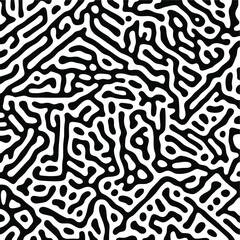 Turing Pattern Seamless Black Background