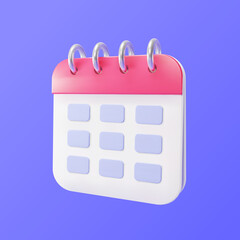 modern 3d calendar vector icon