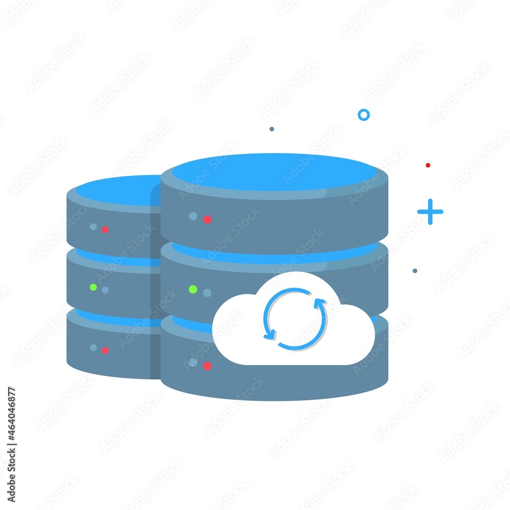 Poster automatically back up files to cloud storage concept illustration flat design vector eps10. modern g